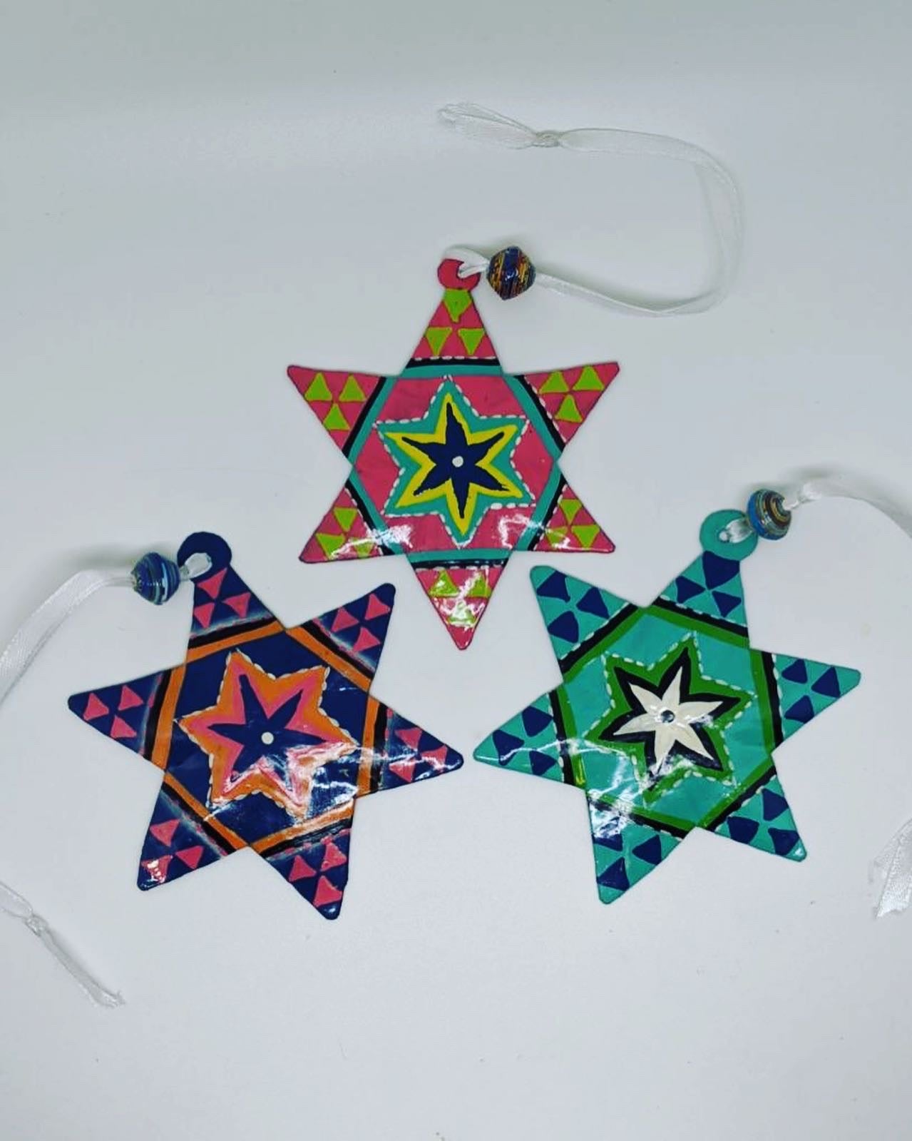 Painted upcycled Stars