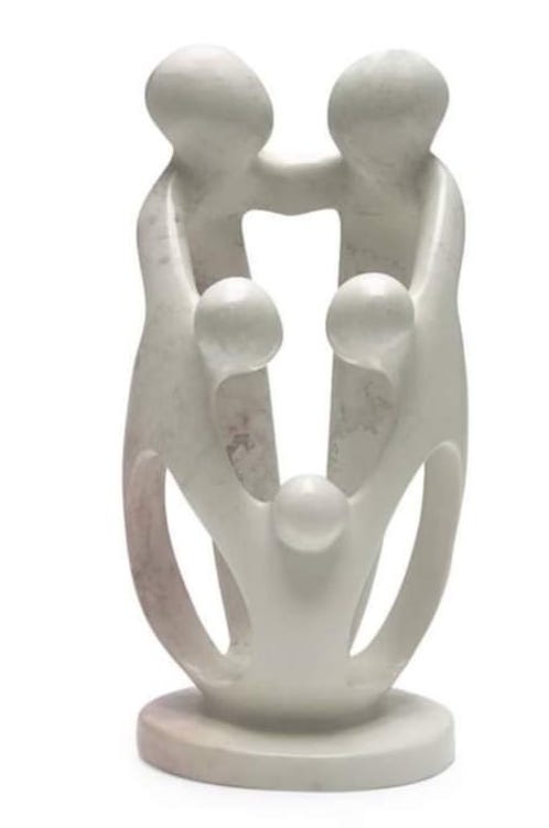 Family of 5 Soapstone Sculpture
