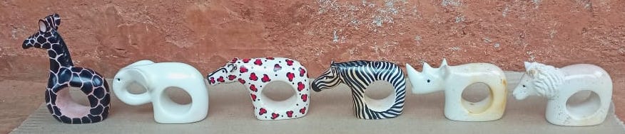 Soapstone Animal napkin rings