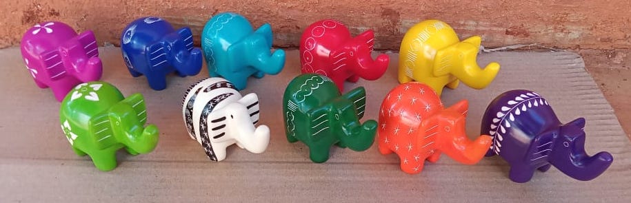 Elephant Soapstone Statue