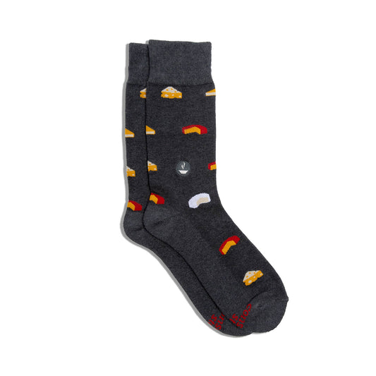 Socks that Provide Meals (Gray Cheese): Small