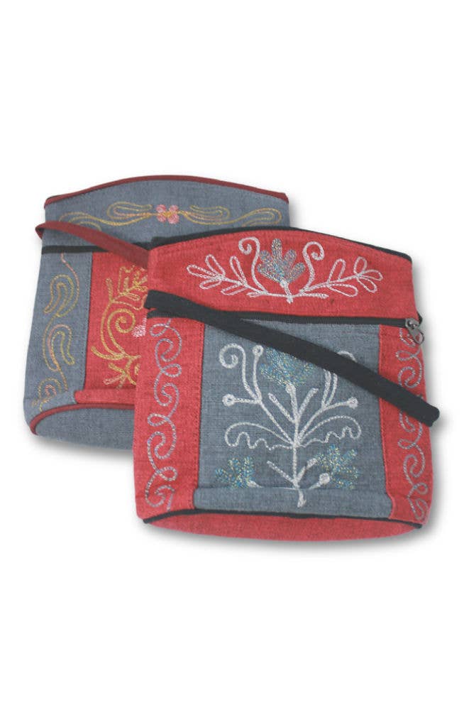 Embroidered Passport Bag