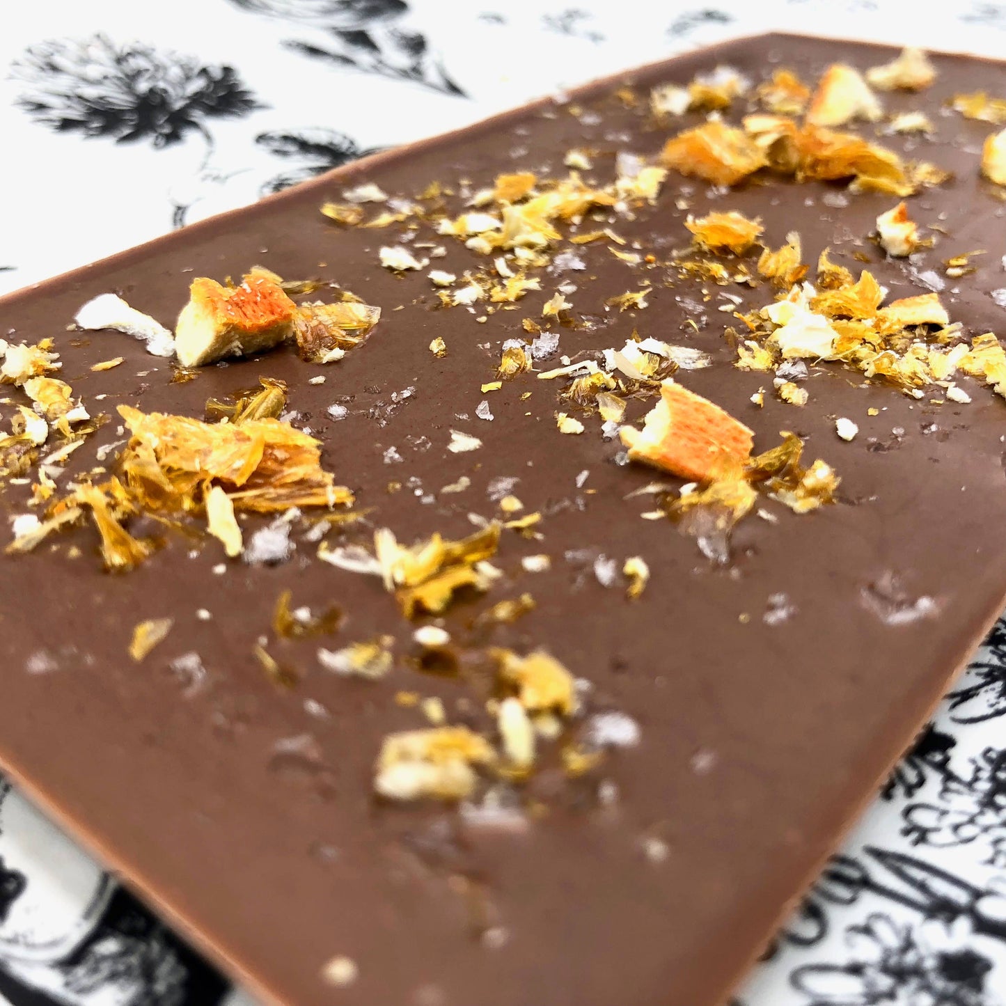 38% Organic Milk Chocolate Bar w/ Orange & Alaskan Sea Salt