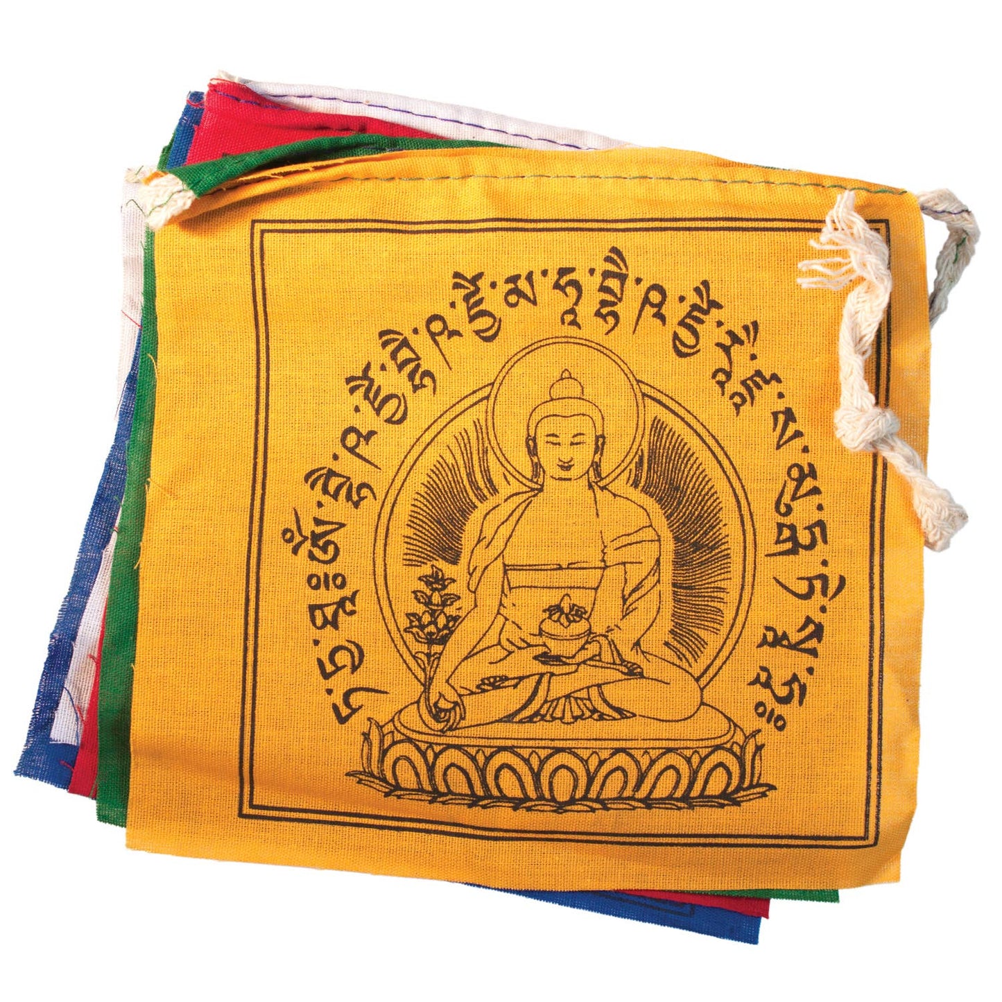 Pequeña bandera de oración del Buda de la Medicina