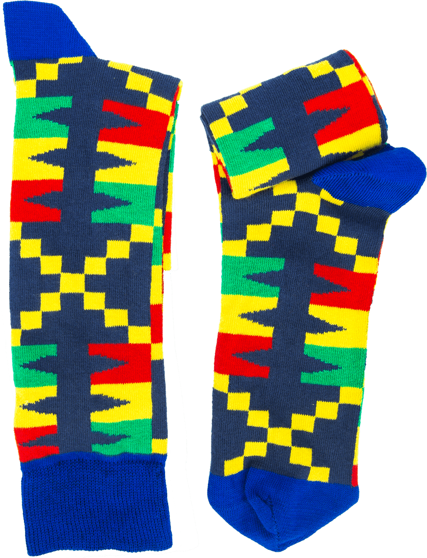 Apuskeleke African Kente Socks: Large - US 8-13 (EU 41-46)