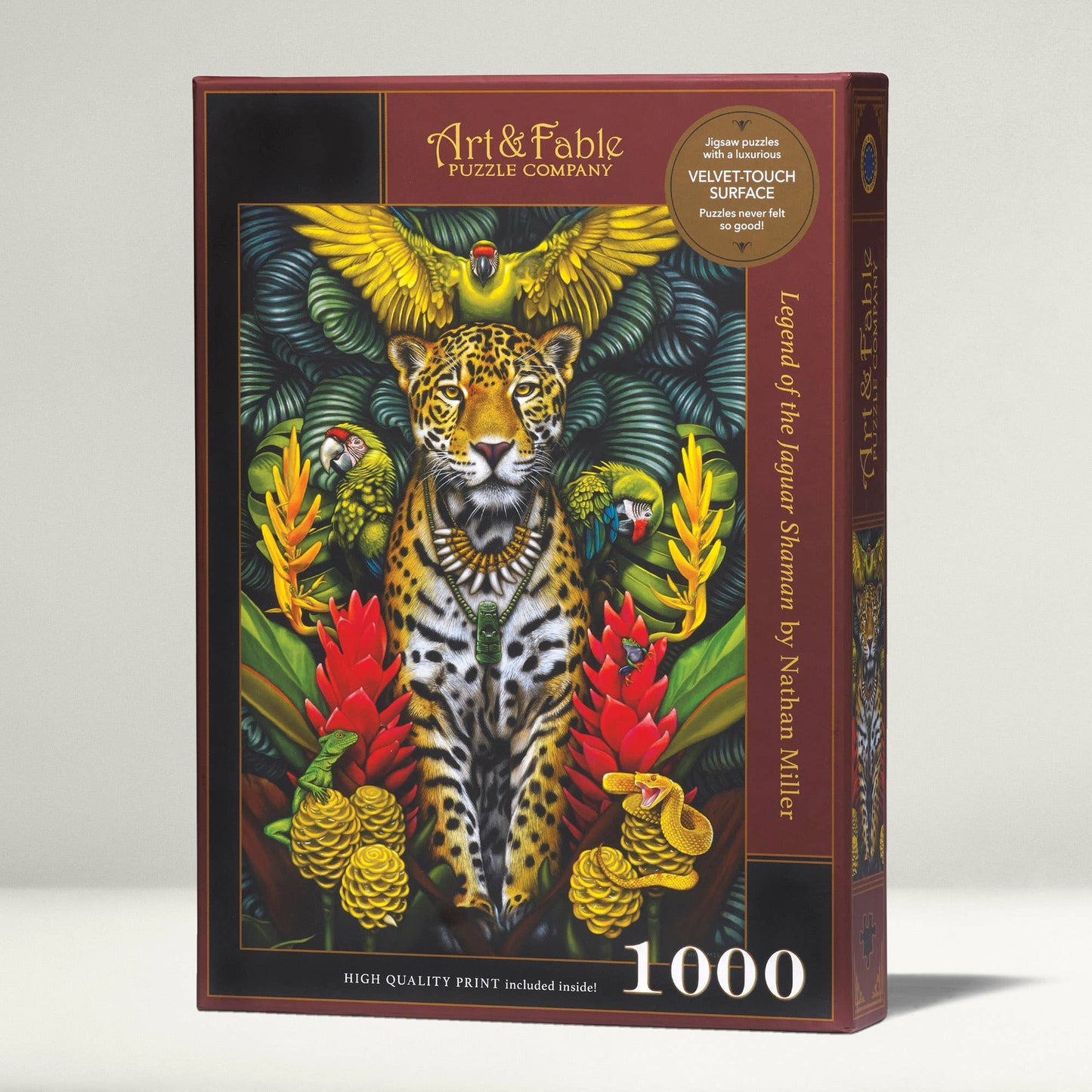 NEW! Legend of the Jaguar, 1000-pc Velvet-Touch Puzzle