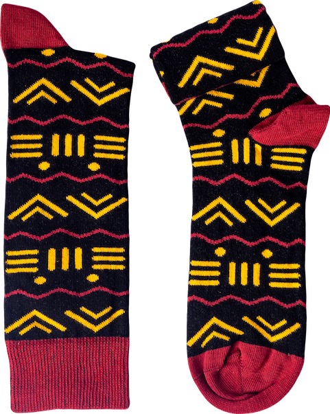 Baafira African Kente Socks L