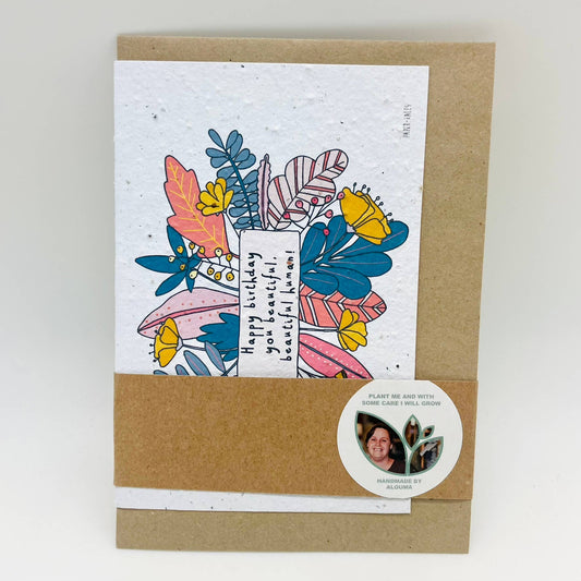 Growing Paper greeting card - Beautiful Human: Paper Band