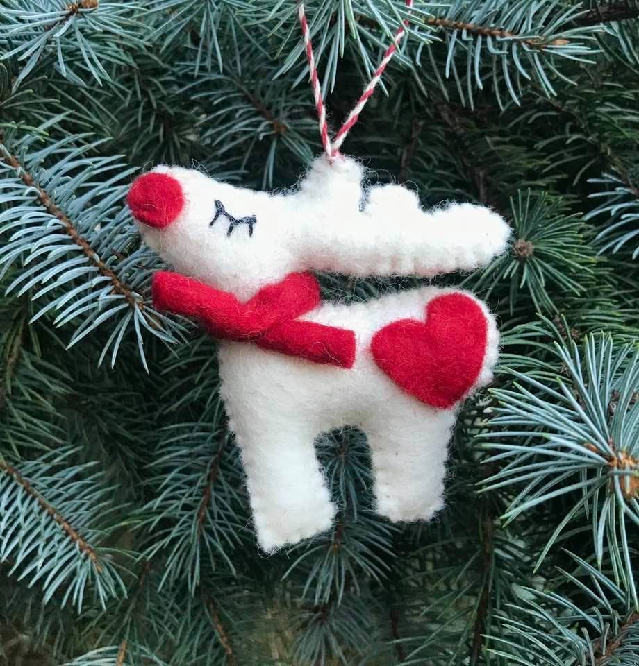 Ornament - White Reindeer