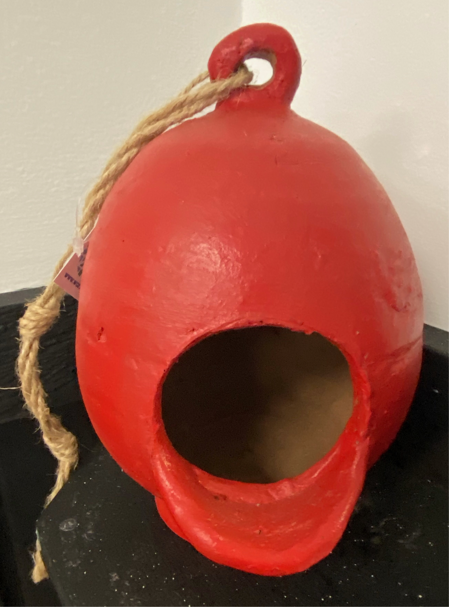 Handmade clay birdhouse