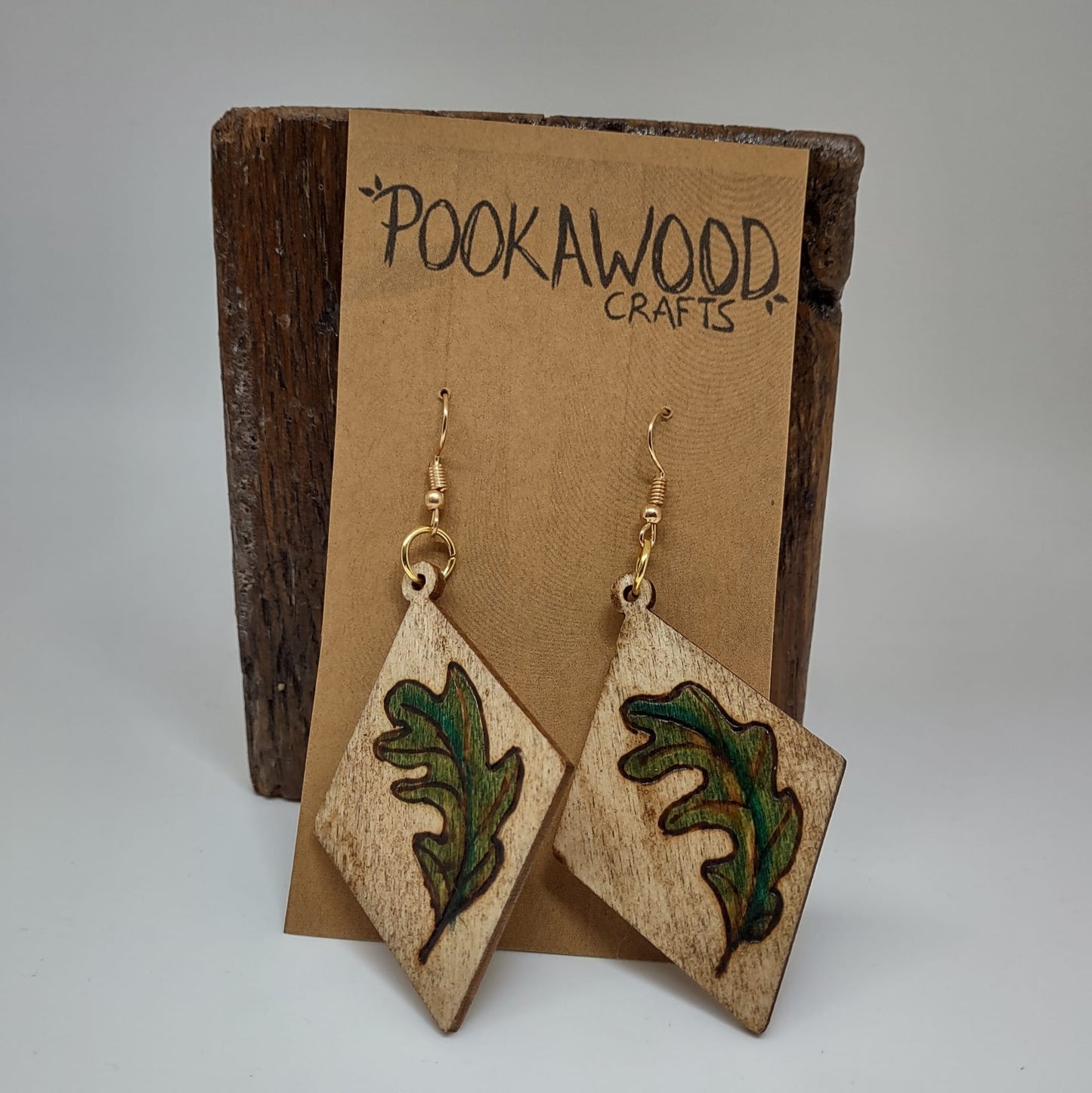 Oak Leaf Diamond Earrings