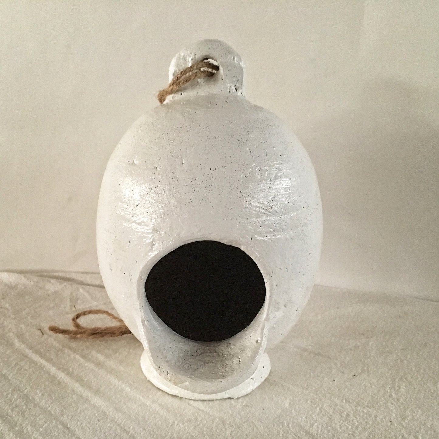 Handmade clay birdhouse