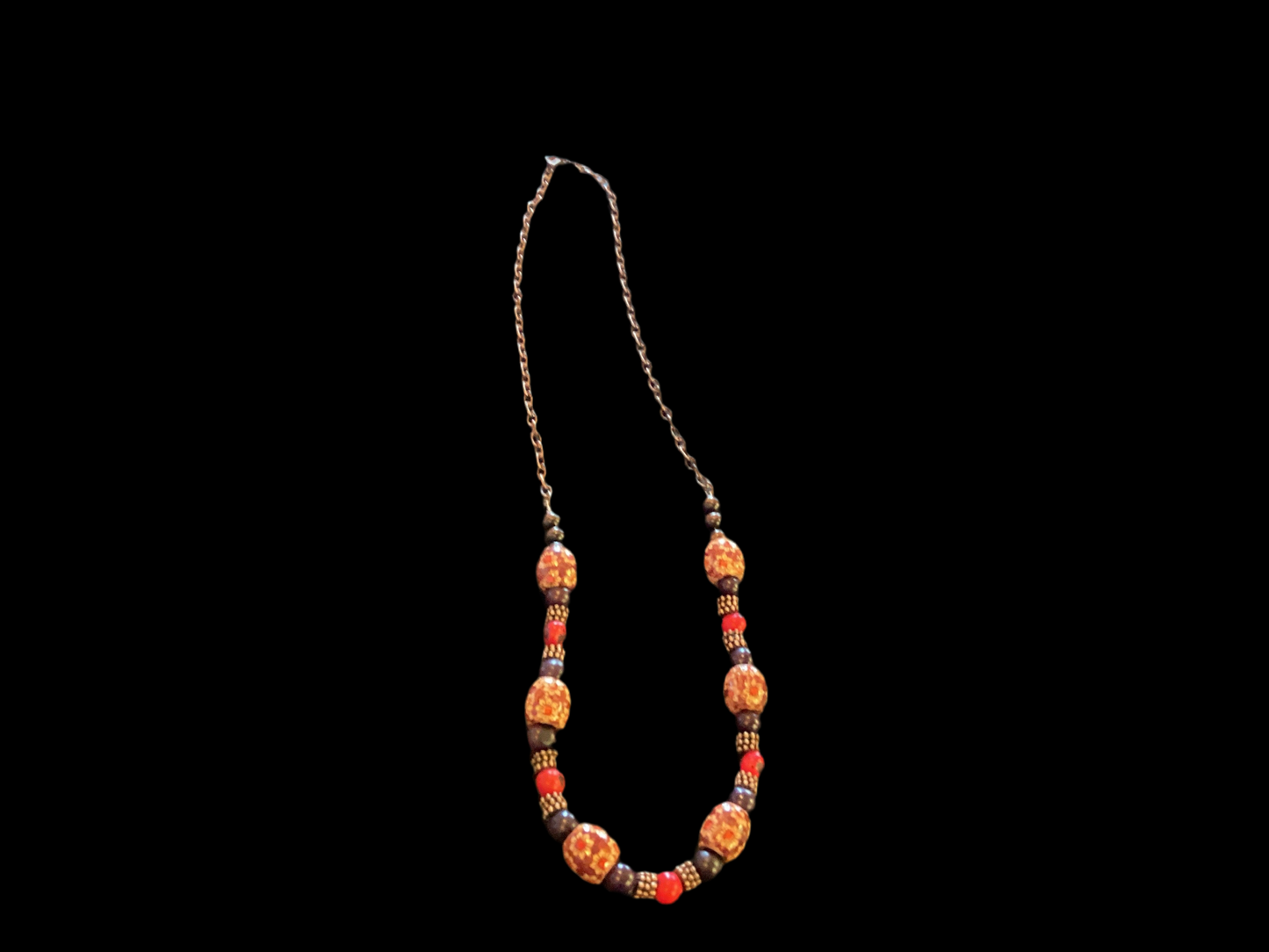 Beaded Necklace with Açaí Beads