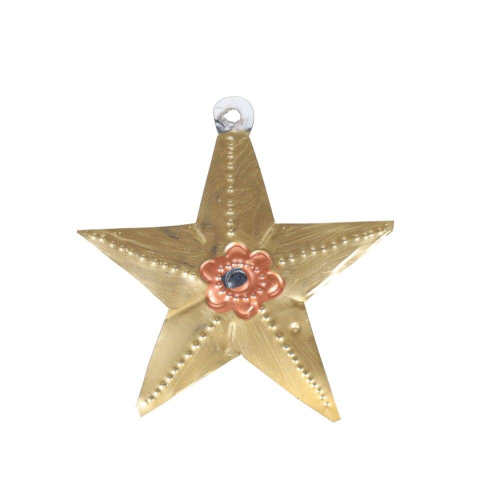 Gold Star Tin Ornament