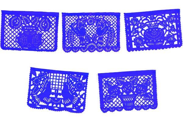 Large Royal Blue Papel Picado