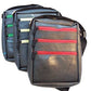 Recycled Rubber Crossbody Bag w/Colored Zippers