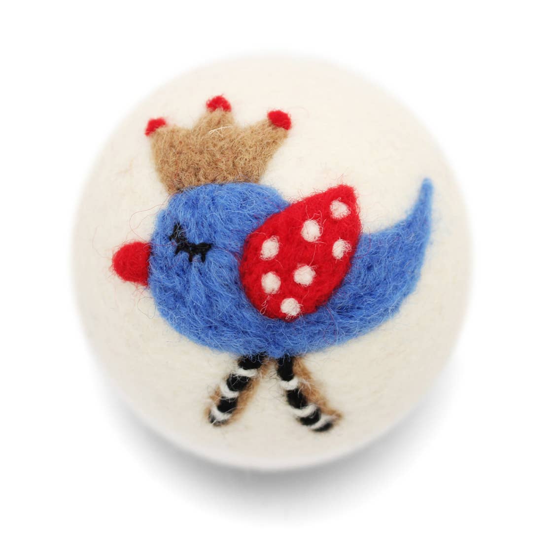 Birds: Eco Wool Dryer Balls Fair Trade: Red Bird