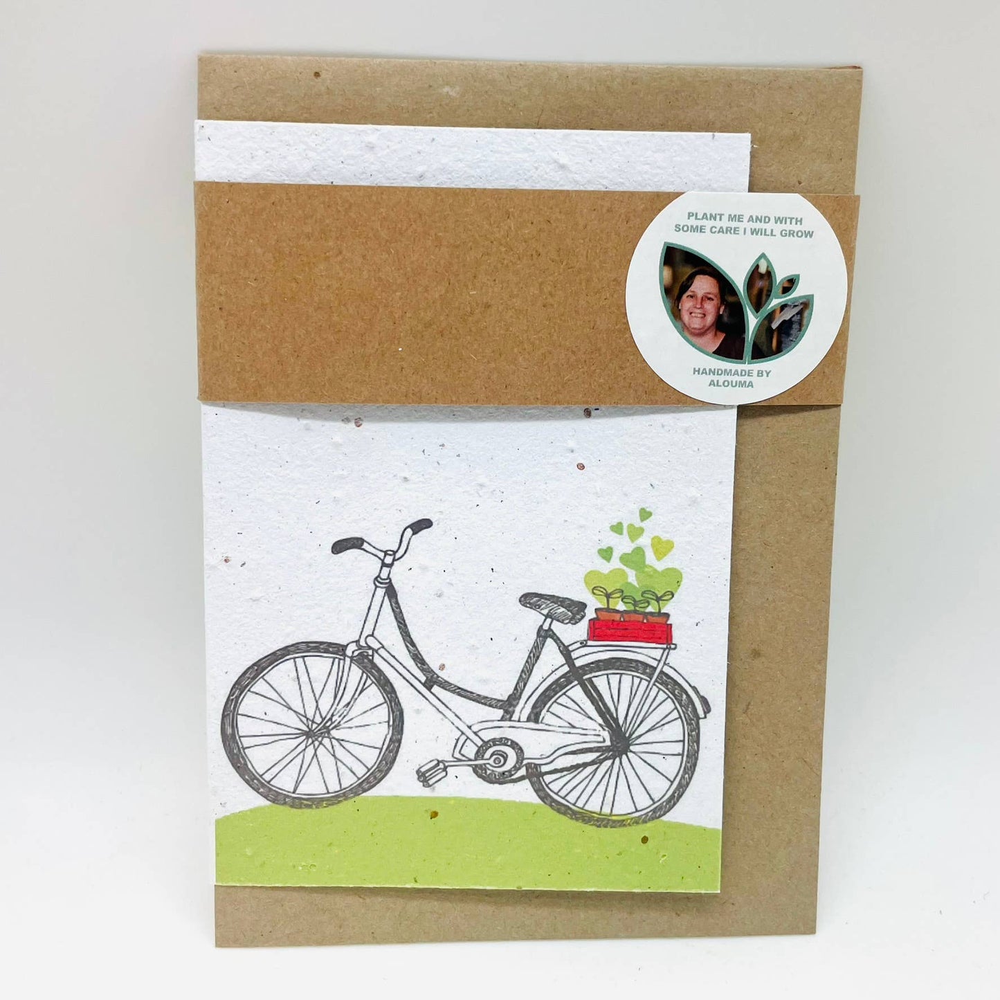 Growing Paper greeting card - Bicycle: Paper Band