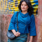 Handcrafted Recycled Rubber Crossbody Bag w Removable Strap