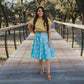 Sari Wrap Skirt: Cool Tones / Maxi / 02-12
