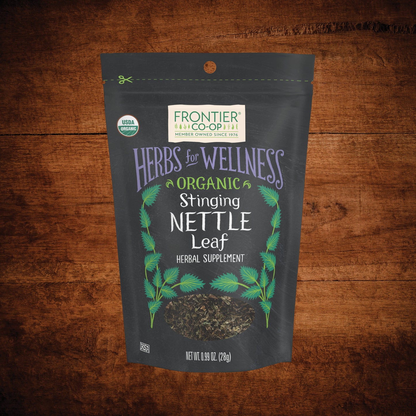 Stinging Nettle Leaf, Certified Organic, Kosher 0.99 Oz.