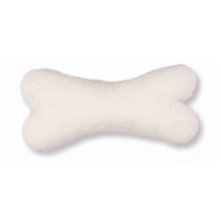Eco Wool Dog Bones/Toys: Brown, Gray, White (Fair Trade): Light Grey / Small