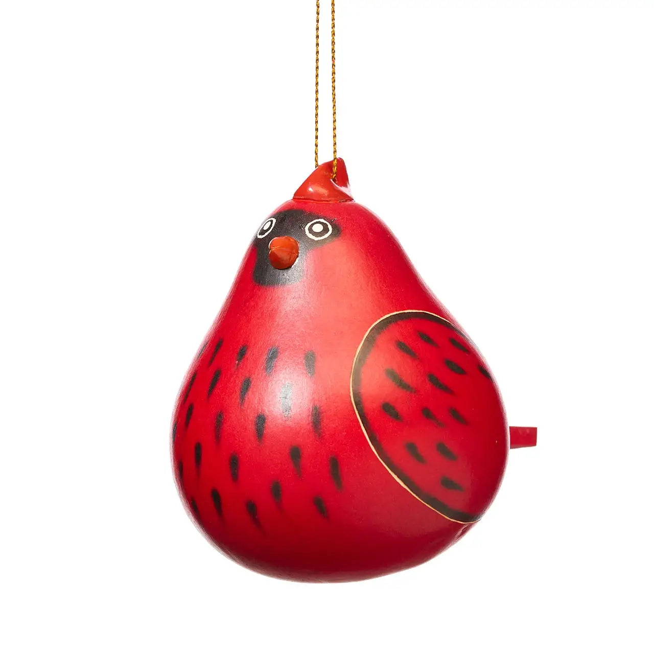 Cardinal Gourd Christmas Ornament