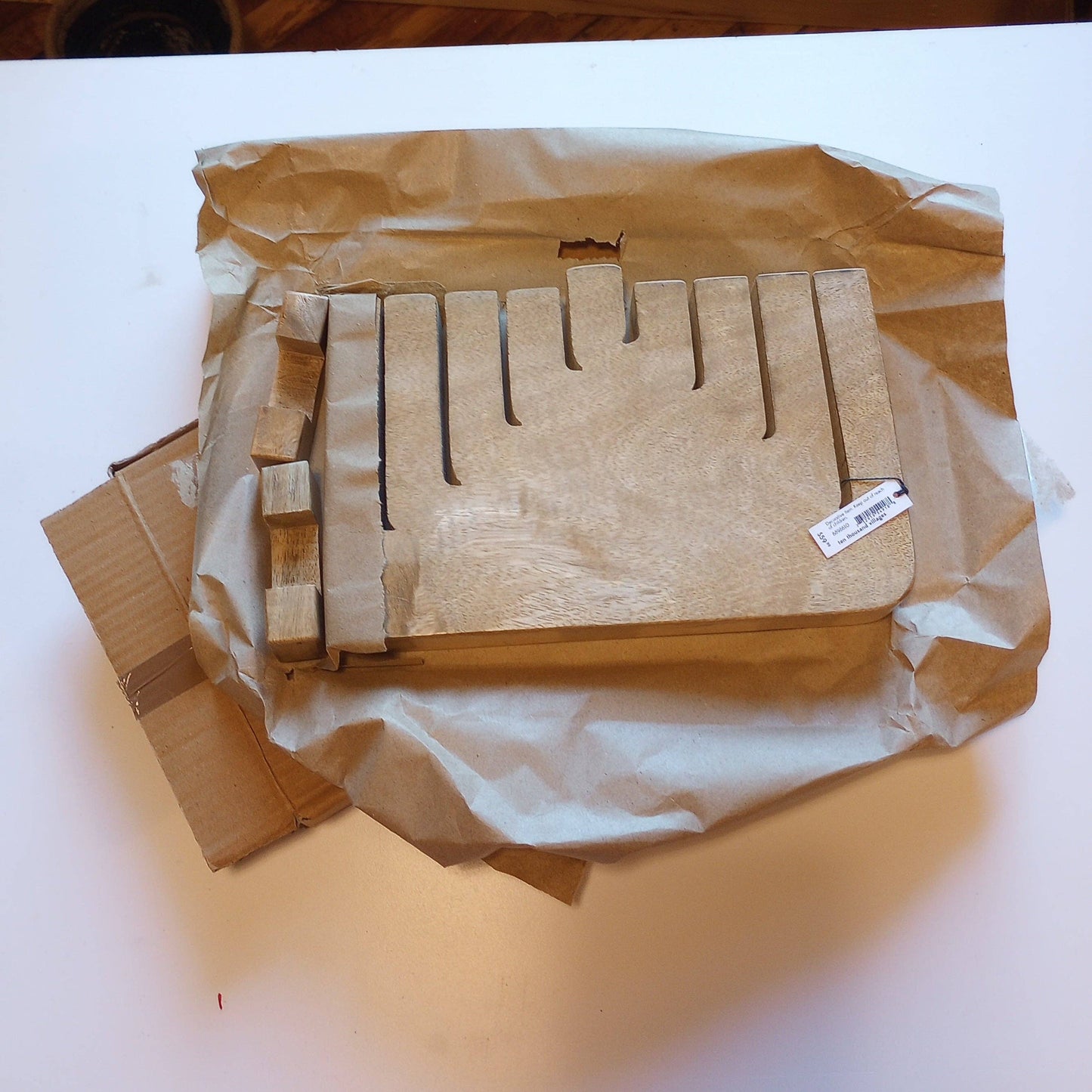 Modern Mango Wood Menorah *