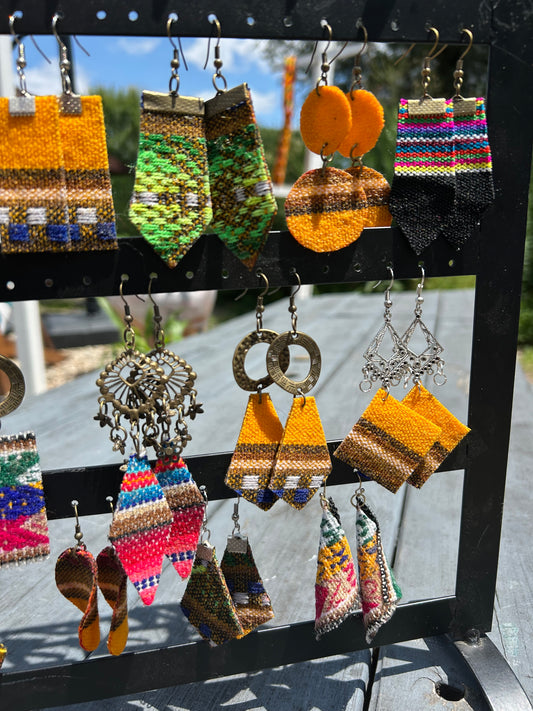 Bolivian Aguayo Fabric Earrings