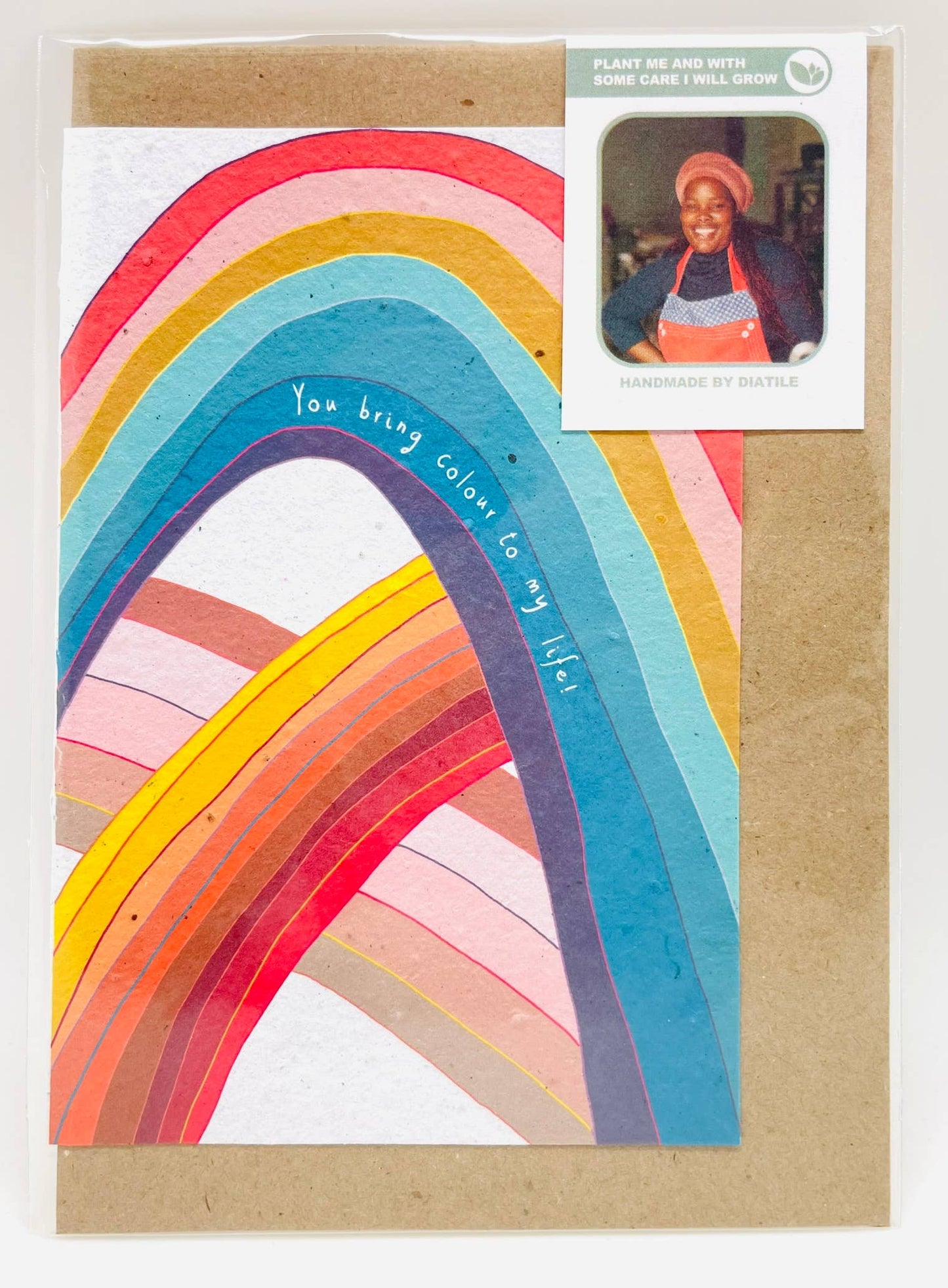 Growing Paper greeting card - Rainbow: Paper Band