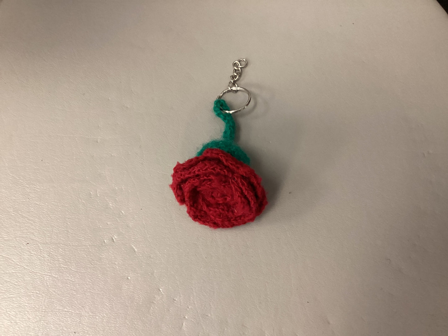 Crochet Flower Keychain