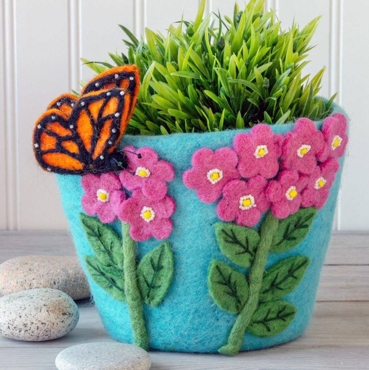 Monarch Bouquet Felt Pot
