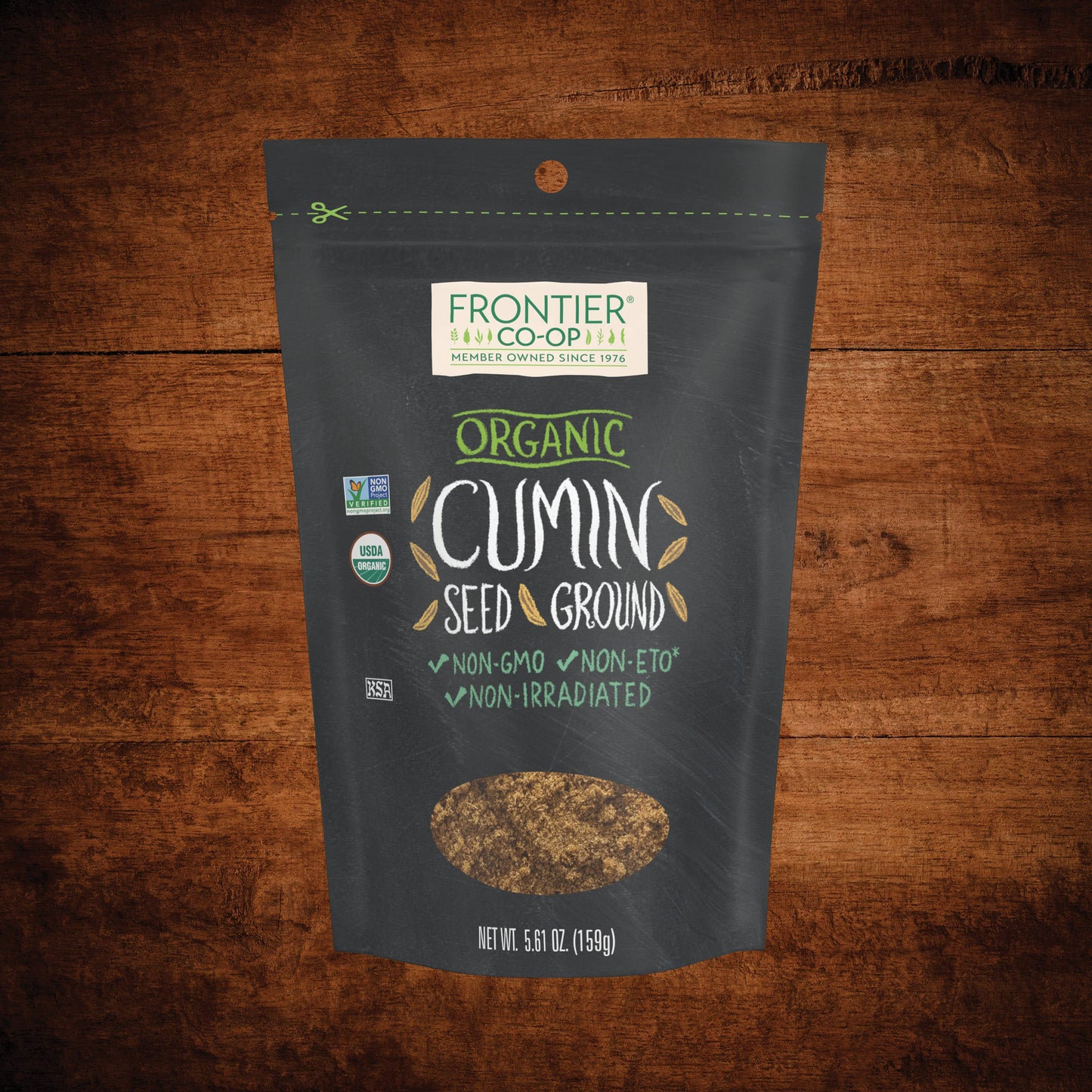 Ground Cumin Seed, Certified Organic, Non-GMO 5.61 Oz.
