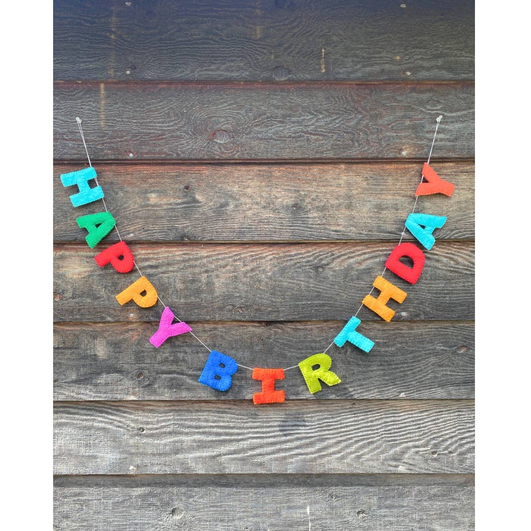 Felt HAPPY BIRTHDAY Garland