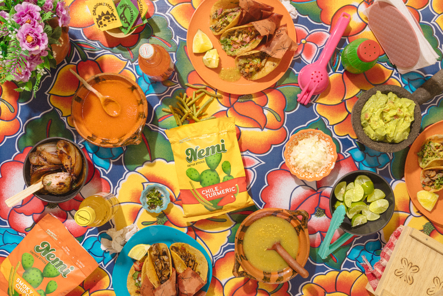 Fiesta Starter Bundle - Crunchy Nopales Cactus Nemi Snacks: English