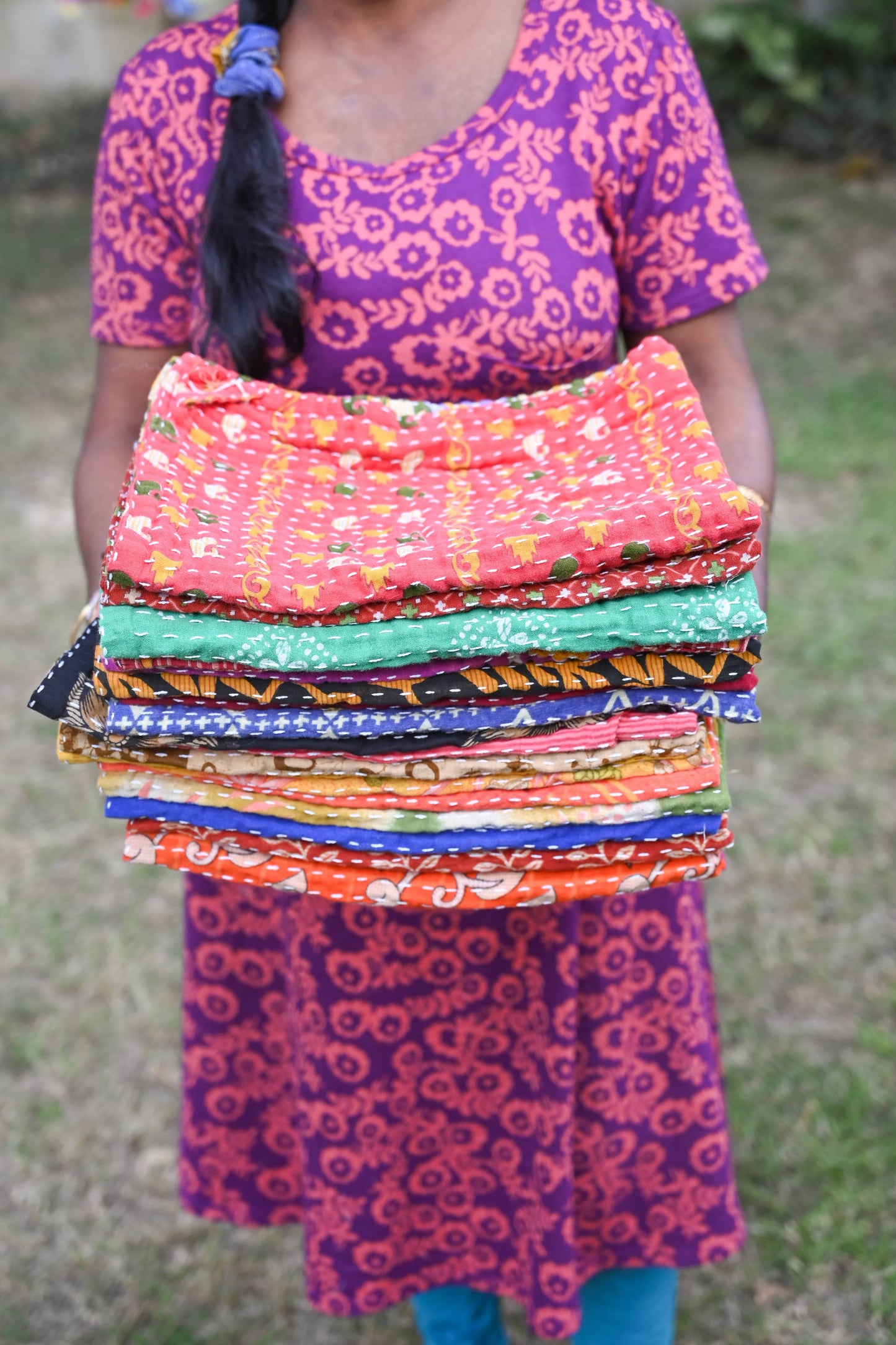 Kantha Kitchen Towel |  Fall Vibes