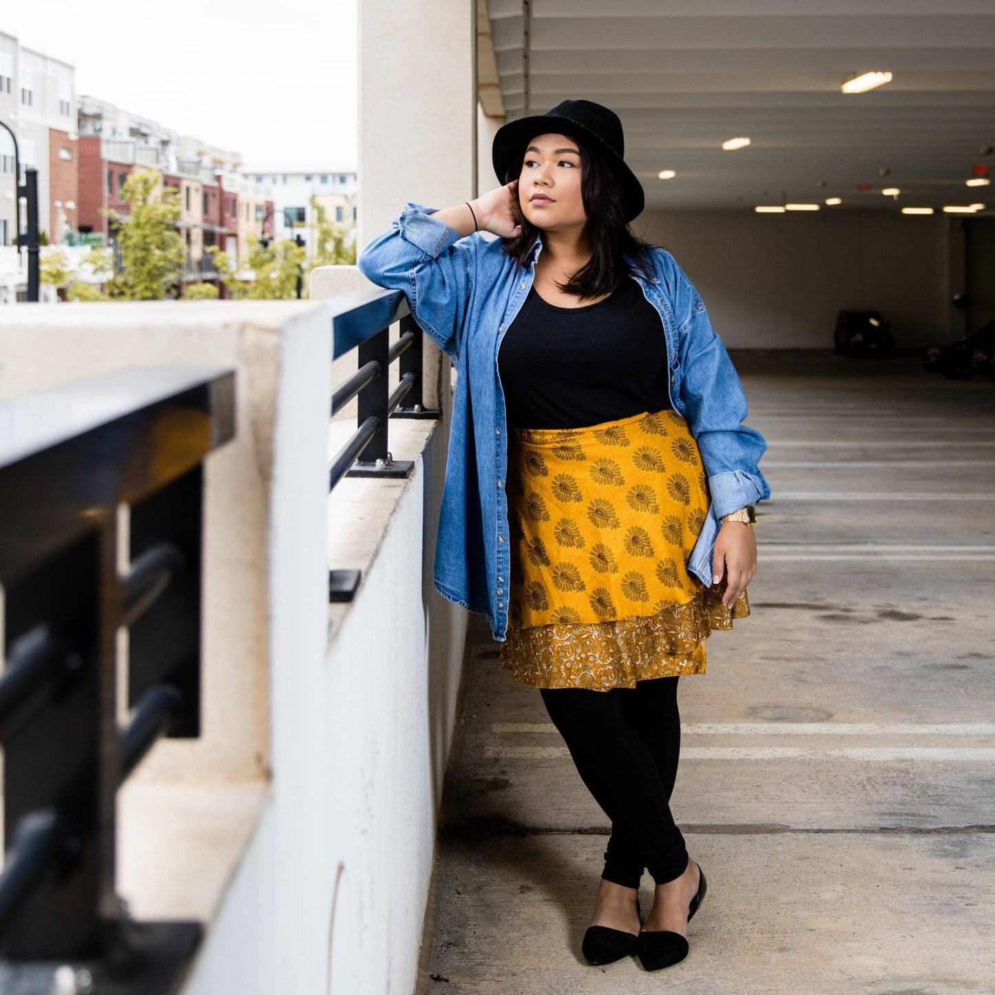 Sari Wrap Skirt: Cool Tones / Maxi / 02-12