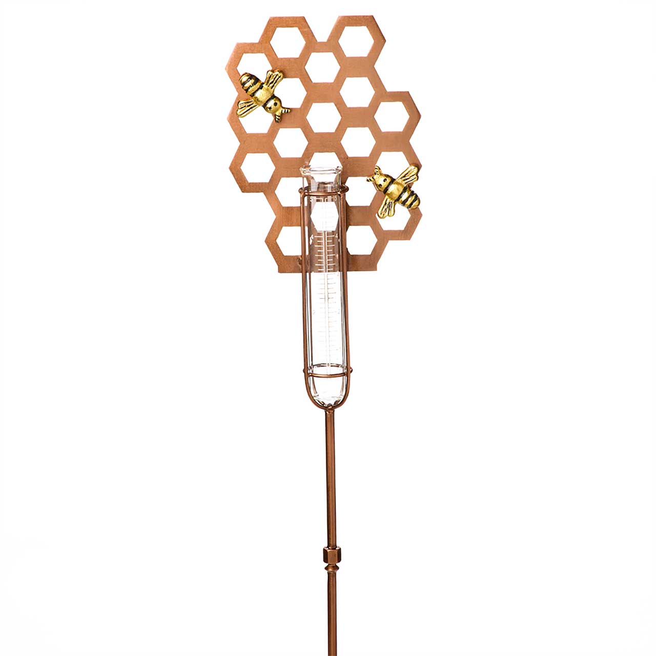 Beehive Rain Gauge Garden Stake