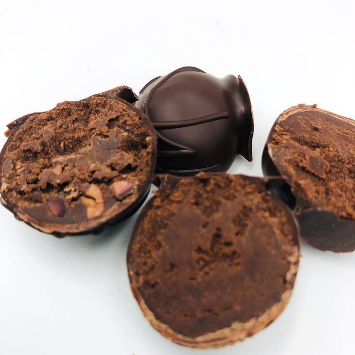 Dark Chocolate Vanilla & Maple Truffles (4 Piece Box)