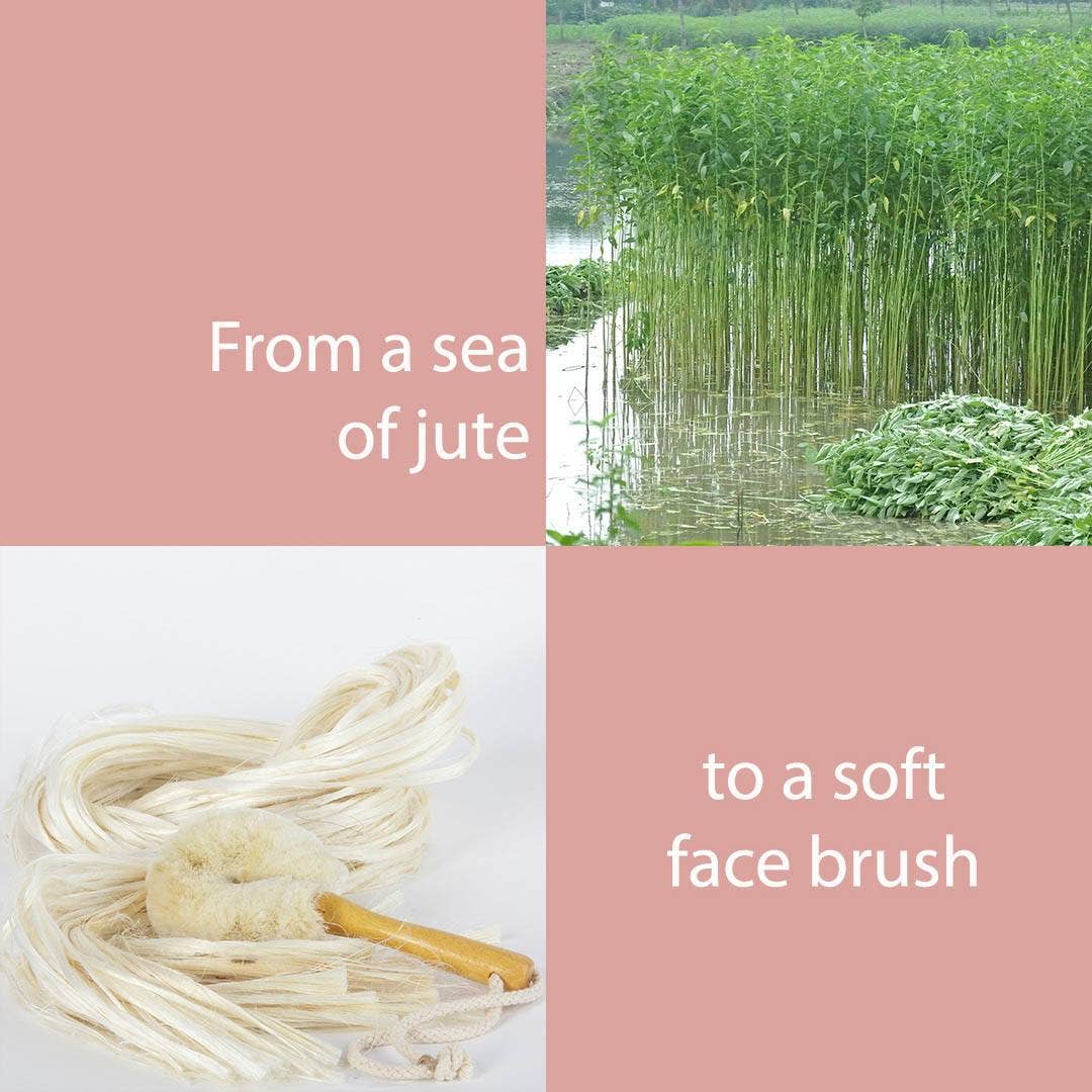 Dry Face Brush - Soft Jute, All Natural