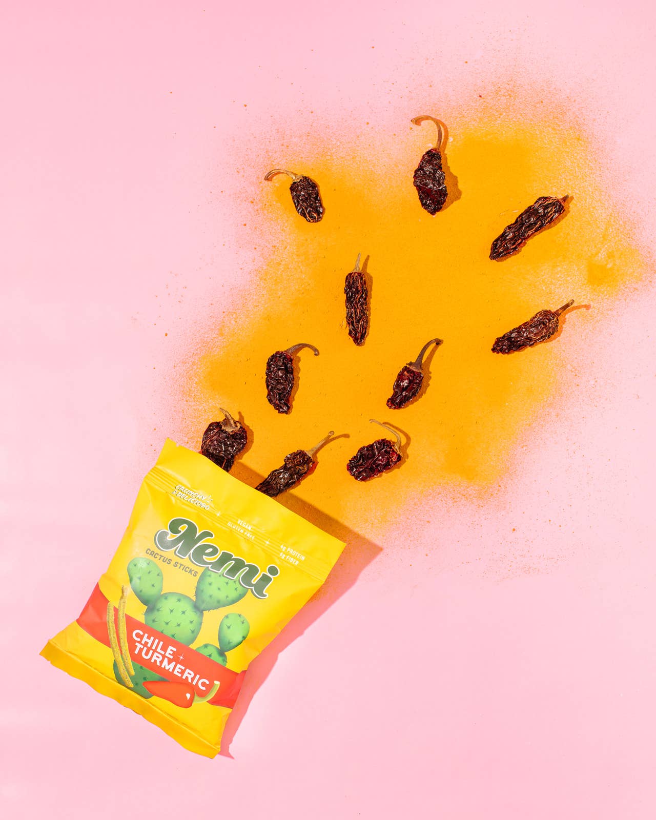 Chile Turmeric - Crunchy Nopales Cactus Nemi Snacks