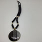 Collar tuareg de plata de ébano