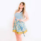 Sari Wrap Skirt: Cool Tones / Mini / 02-12