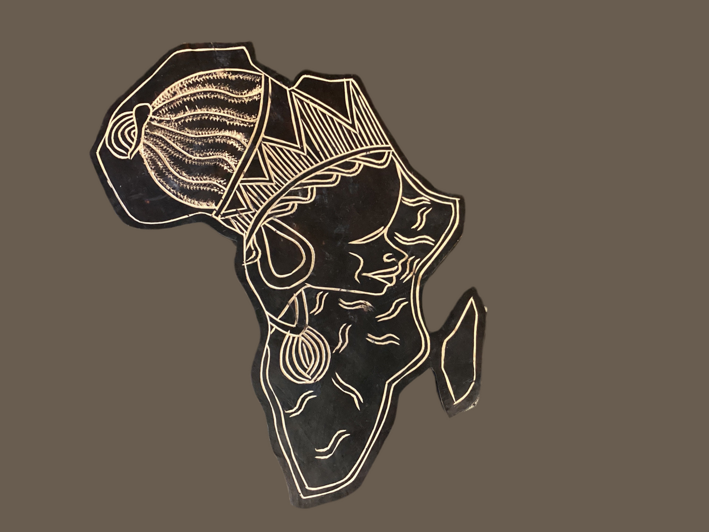 Wooden Africa map