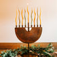 Engraved Iron Menorah