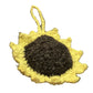 Crocheted sunflower ornament 