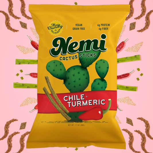 Chile Turmeric - Crunchy Nopales Cactus Nemi Snacks