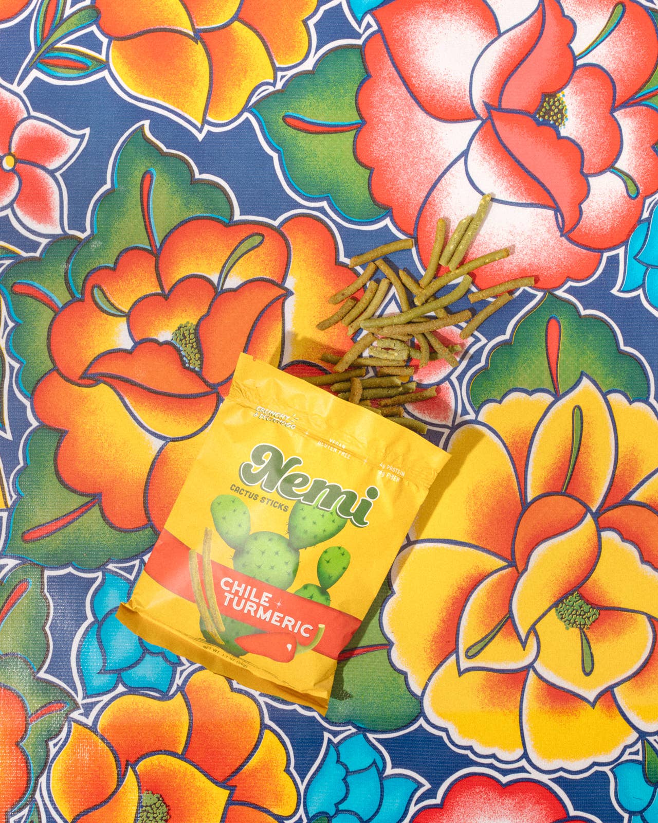 Chile Turmeric - Crunchy Nopales Cactus Nemi Snacks