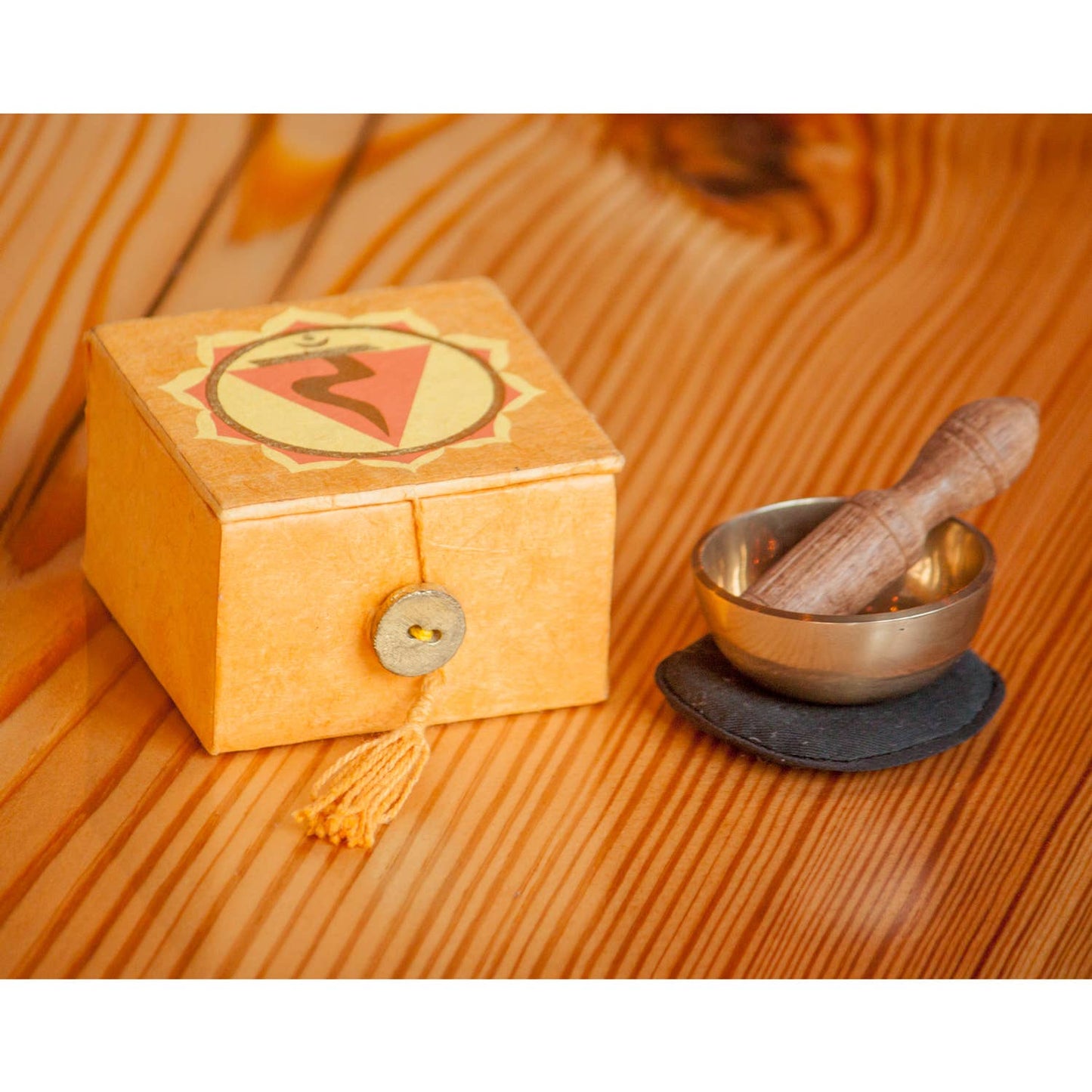 2" Solar Plexus Chakra Mini Meditation Bowl Box