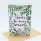 Growing Paper greeting card - Green Thanks: Green Thanks / Paper Band